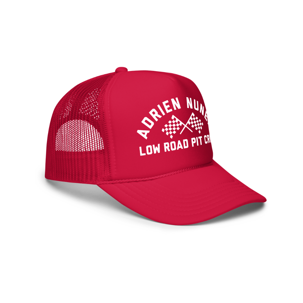Red Pit Crew Trucker Hat